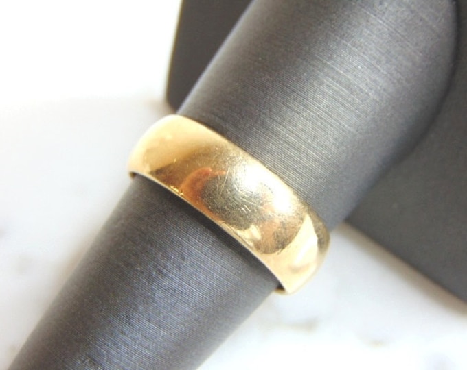 Men's Vintage Estate 14K Gold Wedding Band Ring 6.6g E1927