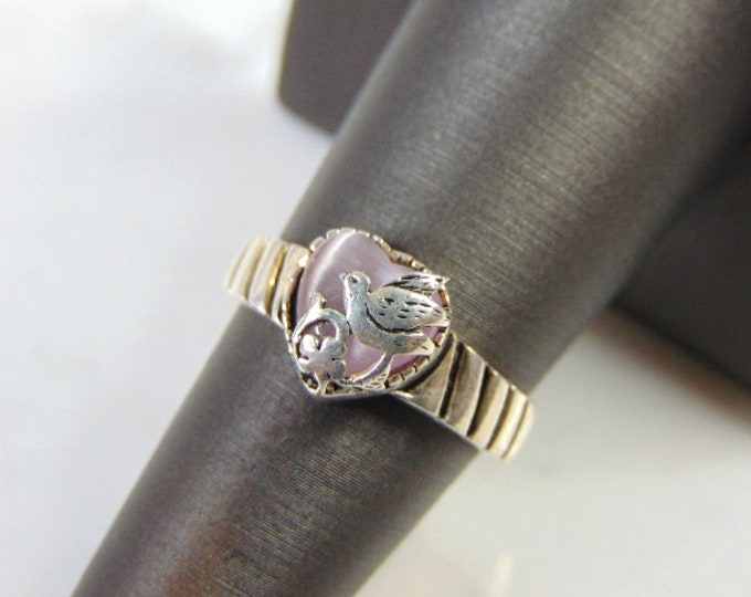 Womens Sterling Silver Fashion Heart Ring 3.2g E2503
