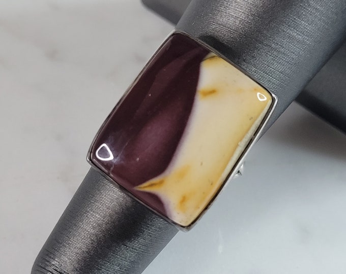 Womens Vintage Estate Sterling Silver Chalcedony Stone Ring 7.7g E6630