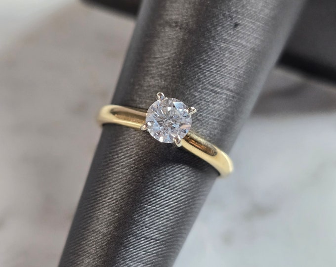 Womens Vintage Estate 14k Gold Diamond Engagement Ring 2.1g E6166
