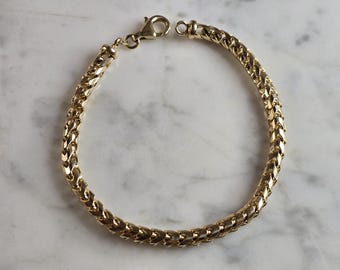 Womens Vintage Estate 14K Yellow Gold Modernist Italian Bracelet 20.6g E6485
