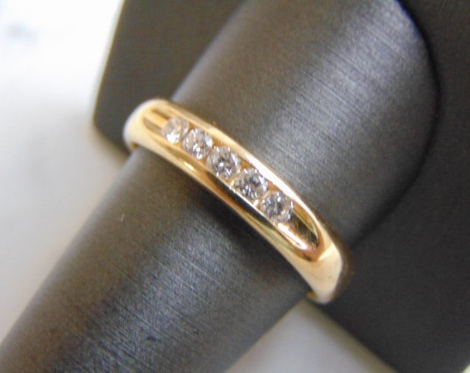 Mens Vintage Estate 14k Yellow Gold Diamond Ring 6.2g  #E2930