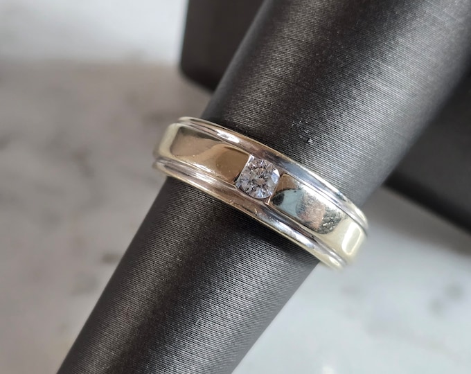 Womens Vintage Estate 14K Yellow Gold Diamond Ring, 7.5g E7226