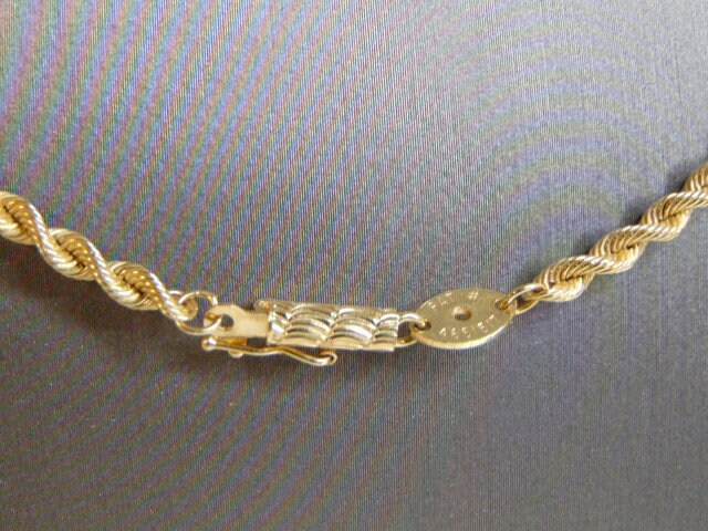 Vintage Estate 14K Yellow Gold Silk Rope Necklace 12.2g E2087