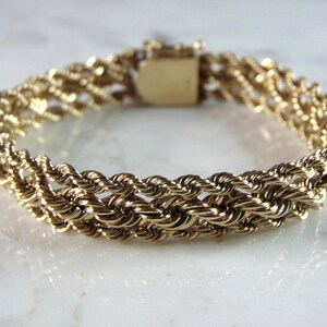 Womens Vintage Estate 14K Yellow Gold Bracelet 33.8g  E2502