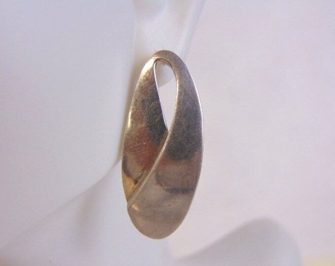 Womens Vintage Estate Sterling Silver Earrings 8.2g E4406