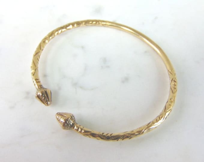 Vintage Estate 12K Yellow Gold Cuff Bracelet 21.3g E5037