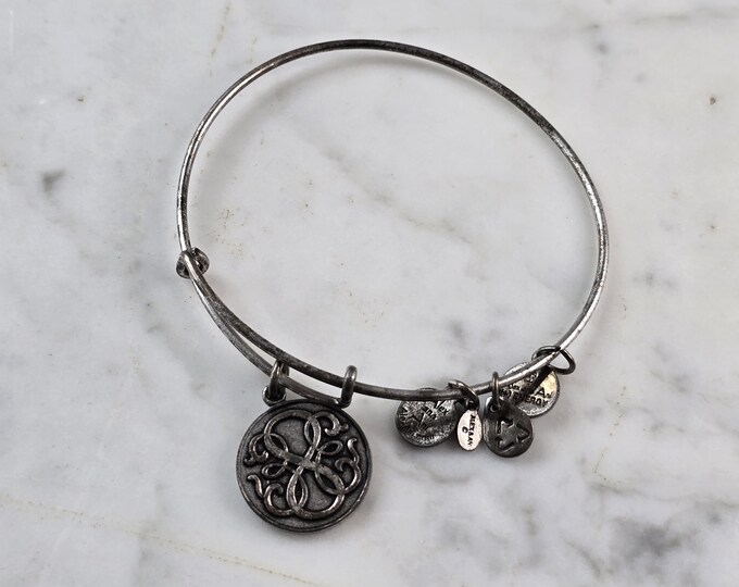 Womens Vintage Estate Alex & Ani Path of Life Symbol Charm Bracelet  E4098