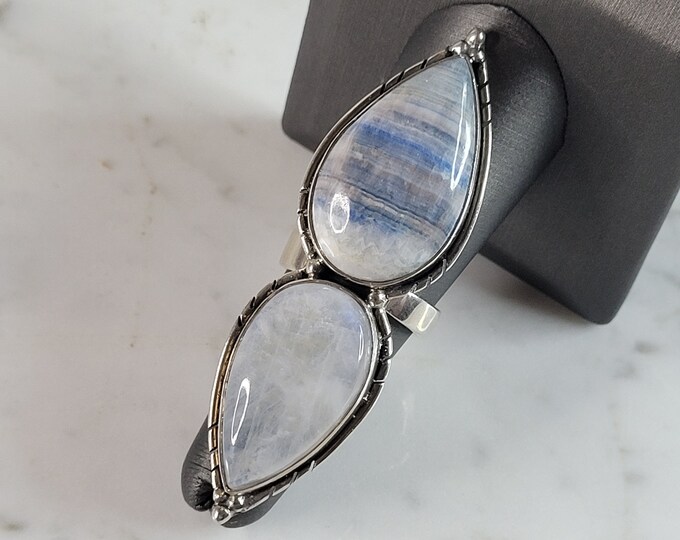 Womens Vintage Estate Sterling Silver South Western Ring 18.2g E6634