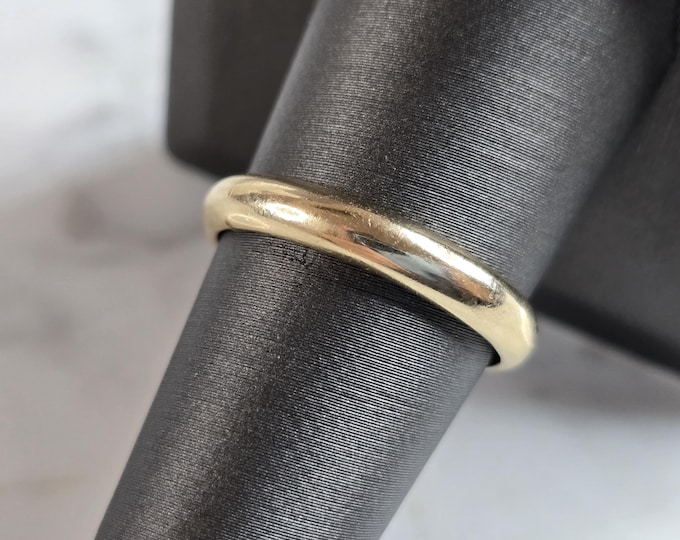 Mens Vintage Estate 14K Yellow Gold Goldman Band Wedding Ring 4.1g E6487