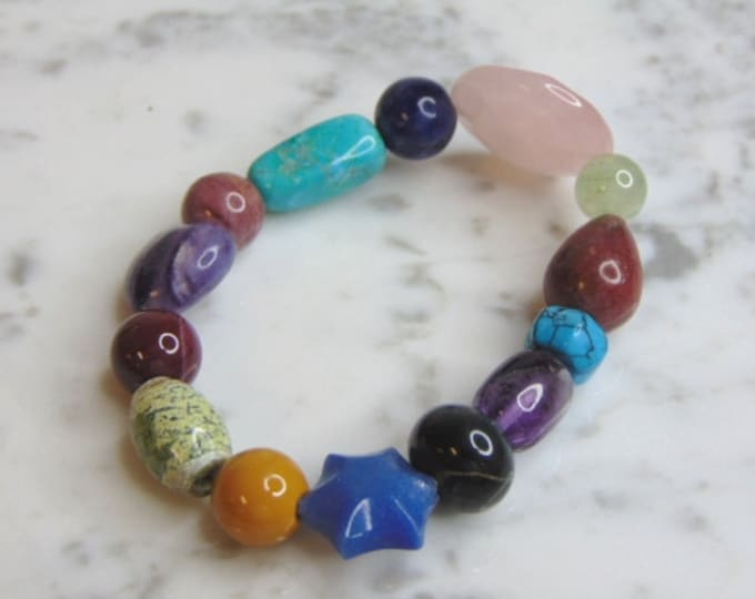 Womens Vintage Estate Multi Stone Bracelet