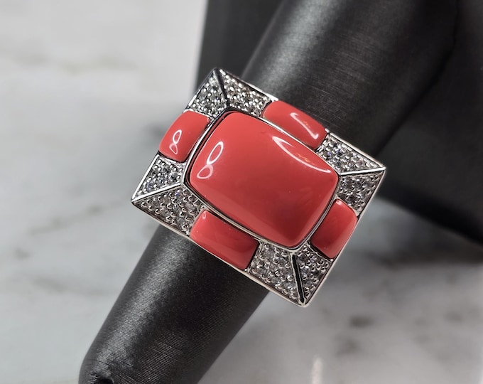 Womens Vintage Estate Sterling Silver Modernist Ring 12.0g E1882