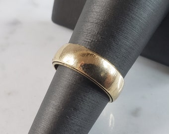 Womens Vintage Estate 14K Yellow Gold Wedding Ring Band, 6.0g E1050