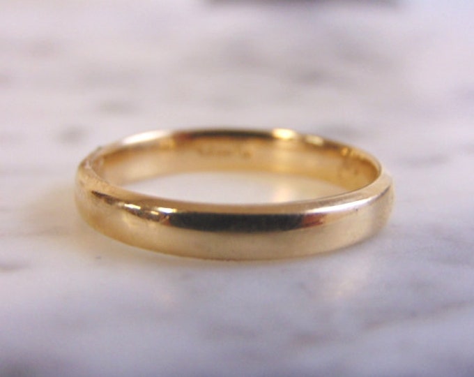 Vintage Estate 14K Yellow Gold Band Wedding Ring 4.5g E4015