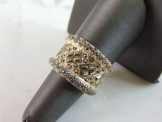 Womens Vintage Estate Sterling Silver Modernist Ring 11.2g E2317