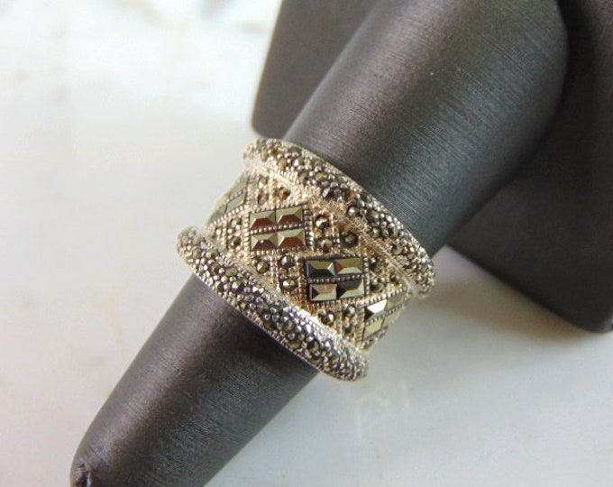 Womens Vintage Estate Sterling Silver Modernist Ring 11.2g E2317