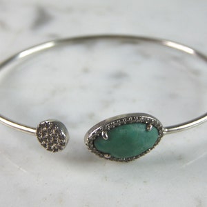 Womens Vintage Estate Sterling Silver Modernist Cuff Bracelet 4.8g E1303