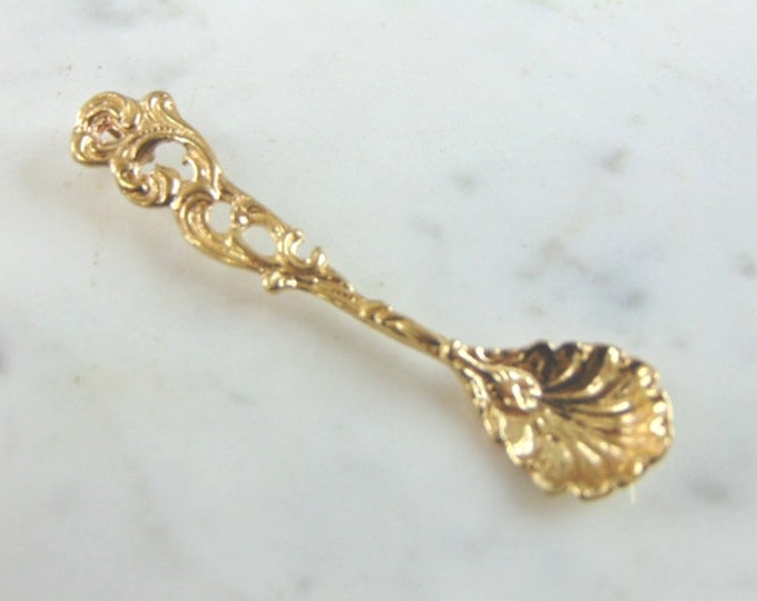 Womens Vintage Estate 14K Yellow Gold Spoon Pendant, 4.8g E5481