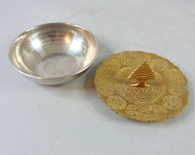 Lot of Vintage Religious Muslim Bowl & Brass Incense Plate