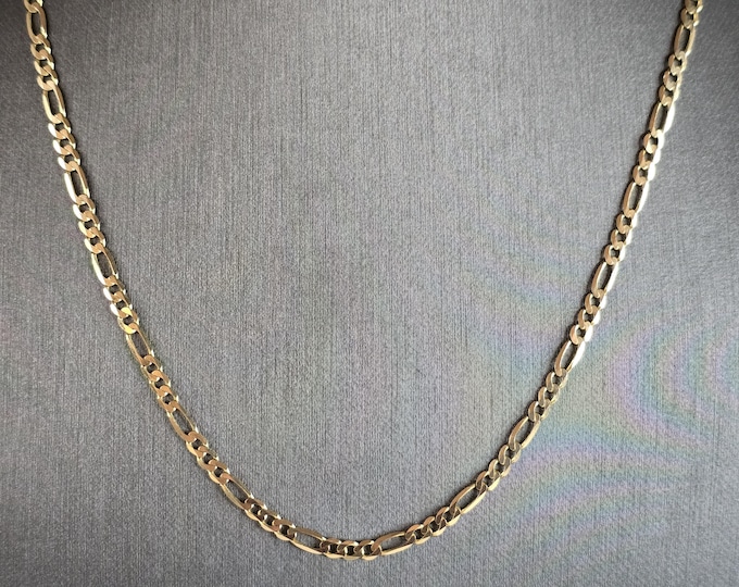 Womens Vintage Estate 14k Gold Italian Chain Link Necklace 6.3g E5483