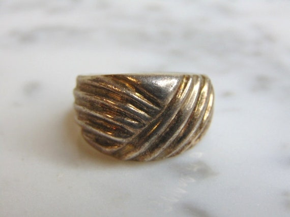 Womens Vintage Estate Sterling Silver Modernist R… - image 2