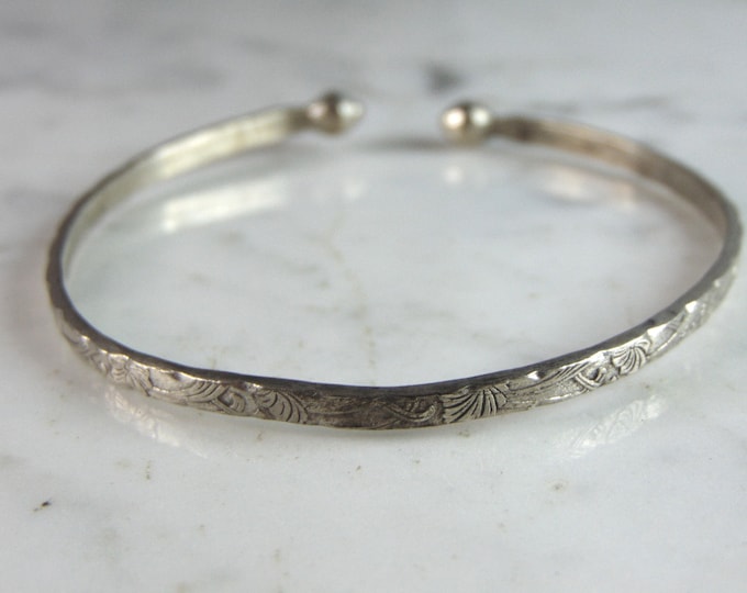 Womens Vintage Estate Sterling Silver Modernist Cuff Bracelet 11.0g E3610