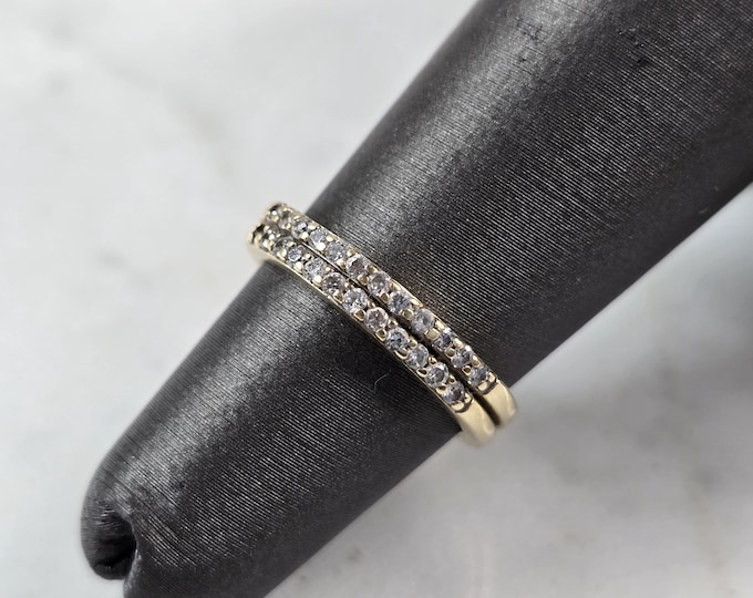 Womens Vintage Estate 14K Yellow Gold Diamond Ring 2.6g #E3503