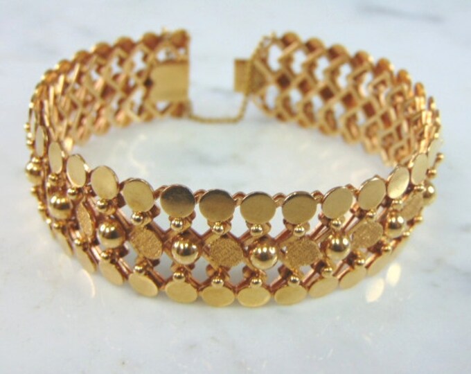 Womens Elegant Vintage Estate 14K Yellow Gold Bracelet 57.4g E4191