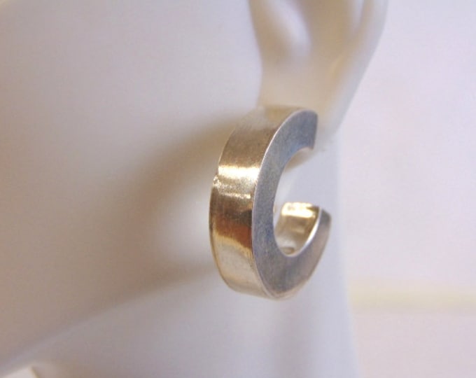 Womens Sterling Silver Open Hoop Stick Earrings 8.8g E4264