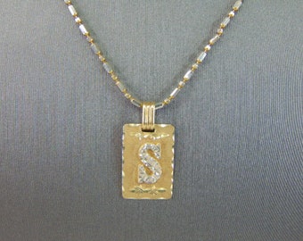 Womens Vintage Estate 14K Yellow Gold Necklace S Pendant 6.3g E4265