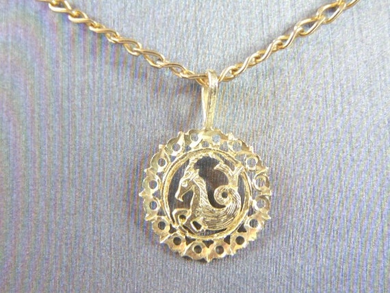 Womens Vintage Estate 14k Gold Italian Necklace w… - image 1