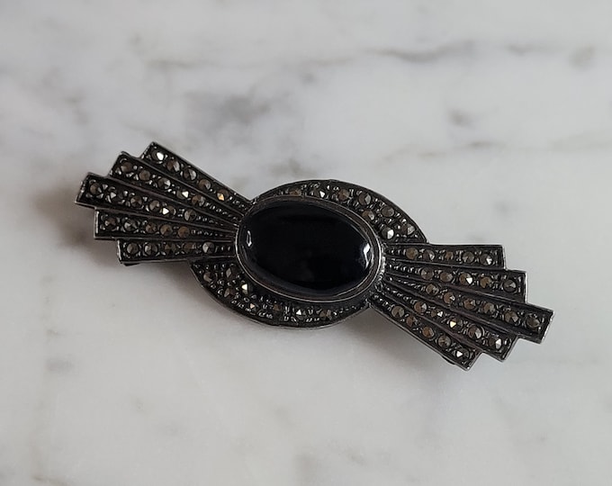 Womens Vintage Estate Sterling Silver Modernist Brooch 5.9g E5800