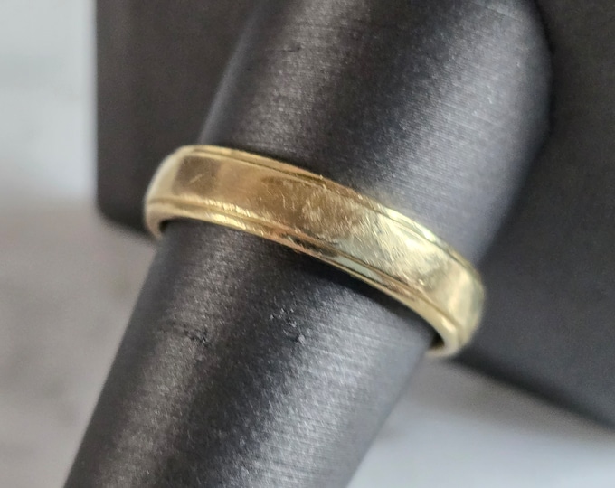 Mens Vintage Estate 14k Yellow Gold Artcarved Wedding Band Ring 6.7g #E7282