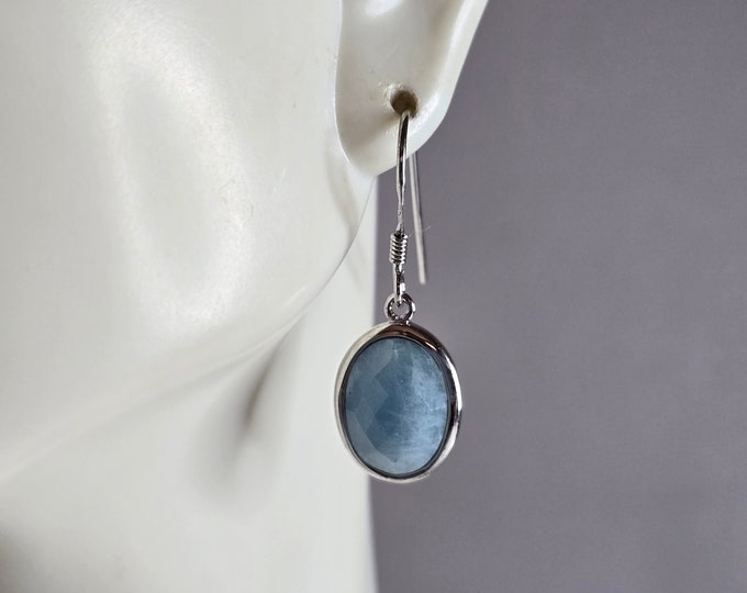 Pr Womens Sterling Silver Kyanite Dangle Earrings 4.1g E7964