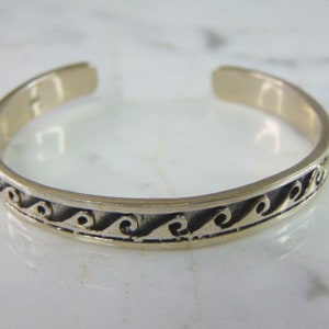 Damen Vintage Estate Sterling Silber Modernist Armreif 14.9g E4357
