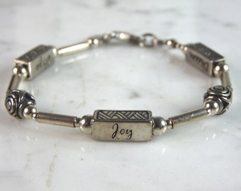 Womens Vintage Estate Sterling Silver Modernist Bracelet 15.8g E2680