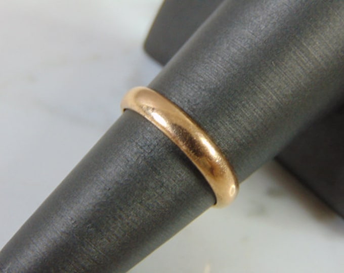 Womens Vintage Estate 18K Gold Wedding Band Ring 3.9g E4018