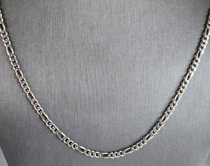 Vintage Estate Sterling Silver Italian Chain Link Necklace 14.0g E7366