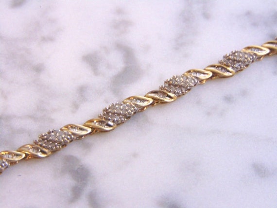 10k gold diamond tennis bracelet