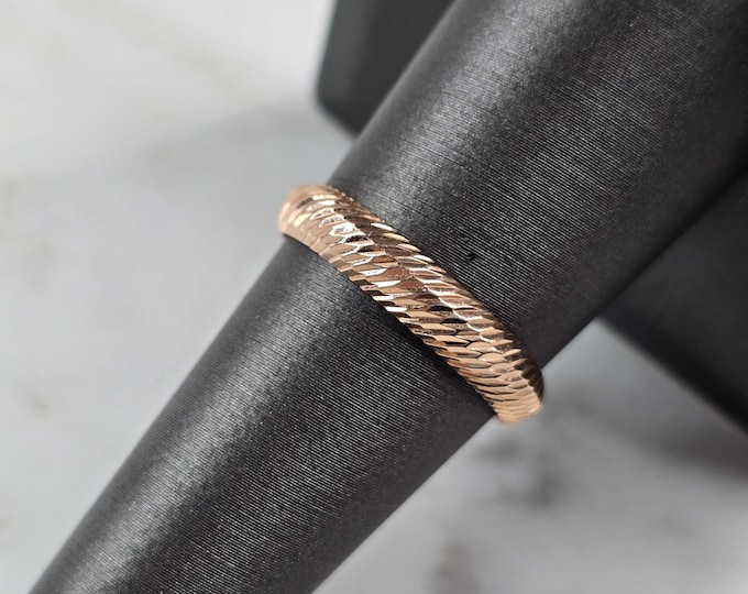 Womens Vintage Estate 14K Rose Gold Italian Milor Ring 1.3g E1486