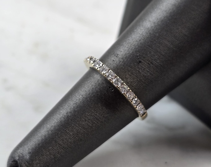 Womens Vintage Estate 14K Yellow Gold Diamond Ring, 1.7g E5738