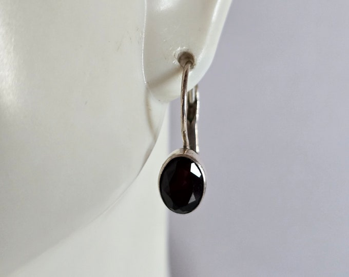 Womens Vintage Estate Sterling Silver Modernist Earrings 2.5g E7184