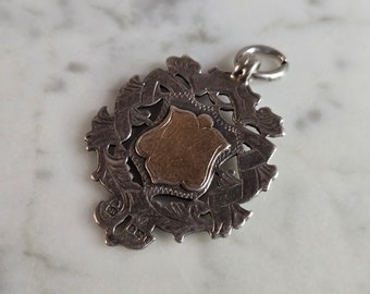 Antique English Sterling Silver Watch Fob Medal 7.7g E7514