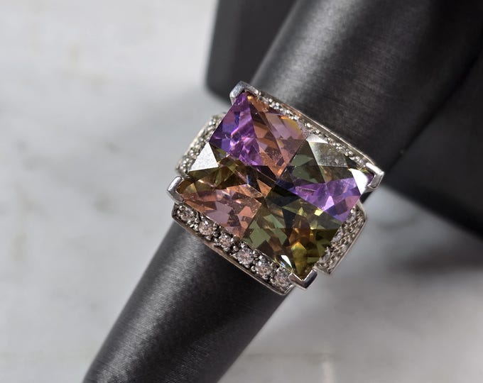 Womens Vintage Estate Sterling Silver Modernist Ring 14.7g E6285