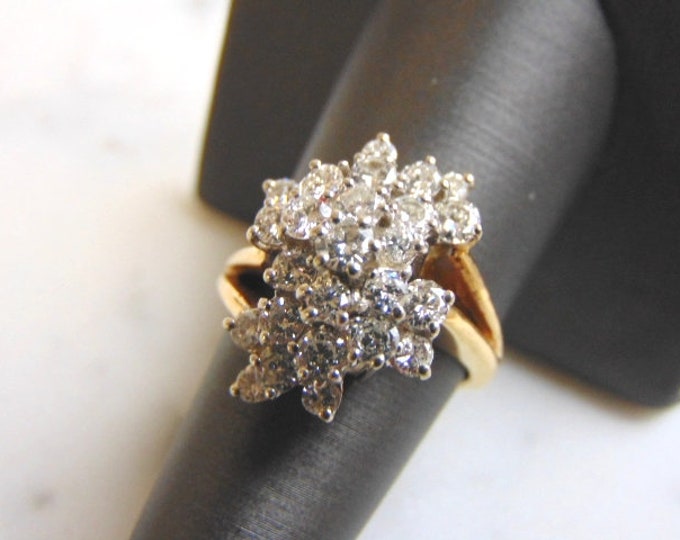 Exquisite Womens Vintage Estate 14K Gold 2.95ct Diamond Ring 6.9g  #E910