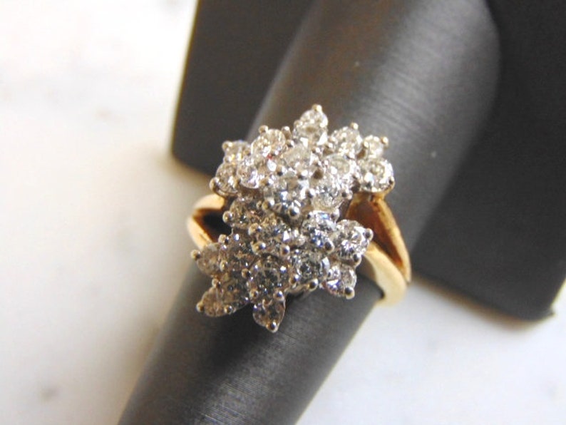Exquisite Womens Vintage Estate 14K Gold 2.95ct Diamond Ring 6.9g E910 image 1