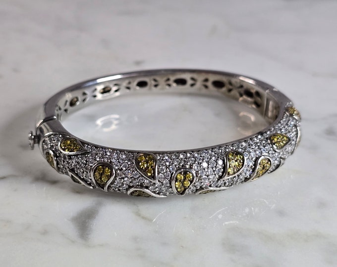 Womens Vintage Estate Sterling Silver Bangle Bracelet 44.7g E7741