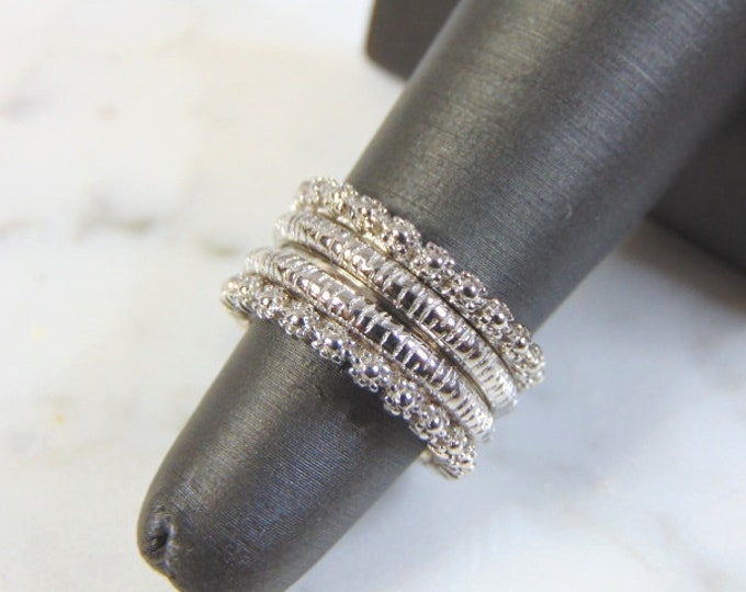 Womens Vintage Estate Sterling Silver Fidget Ring 9.9g E3078
