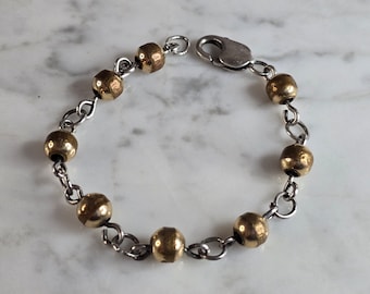 Womens Vintage Estate Sterling Silver Modernist Bracelet 9.0g E7616
