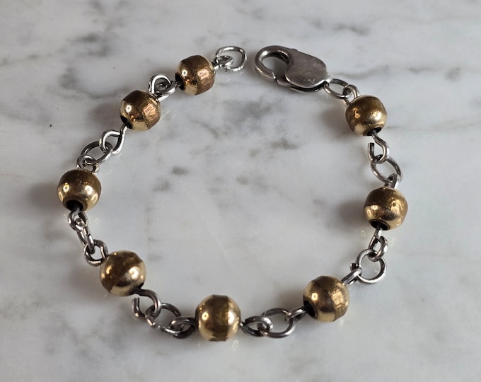 Womens Vintage Estate Sterling Silver Modernist Bracelet 9.0g E7616